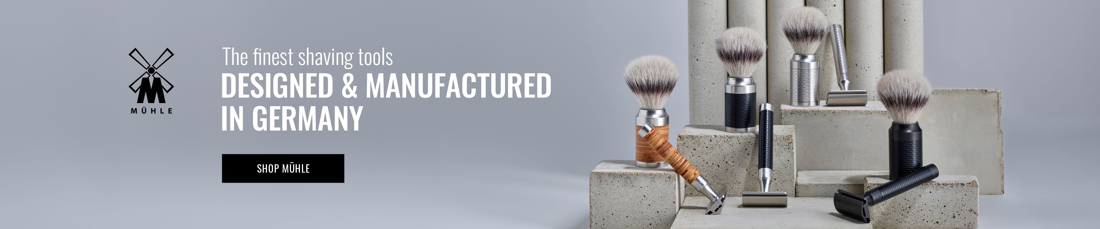 The finest shaving tools - Designed & Manufactured in Germany. Shop MUHLE.