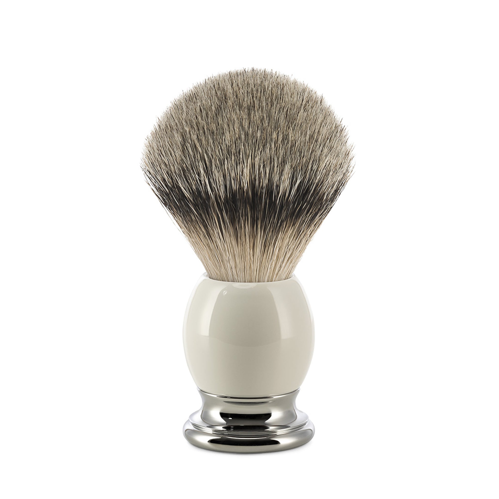 MÜHLE Sophist Porcelain & Chrome Silvertip Badger Shaving Brush