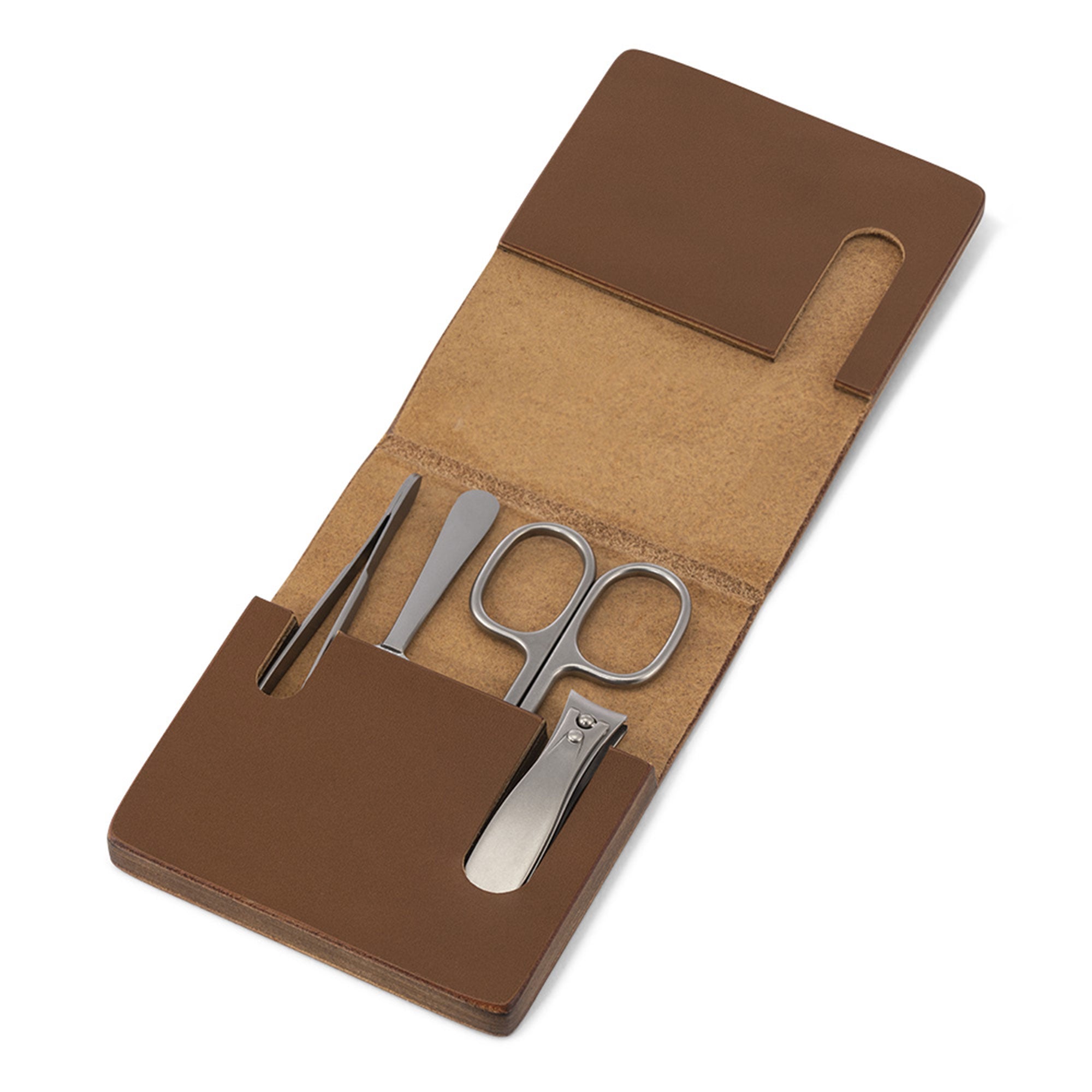 MÜHLE Travel Manicure Set in Cowhide Case