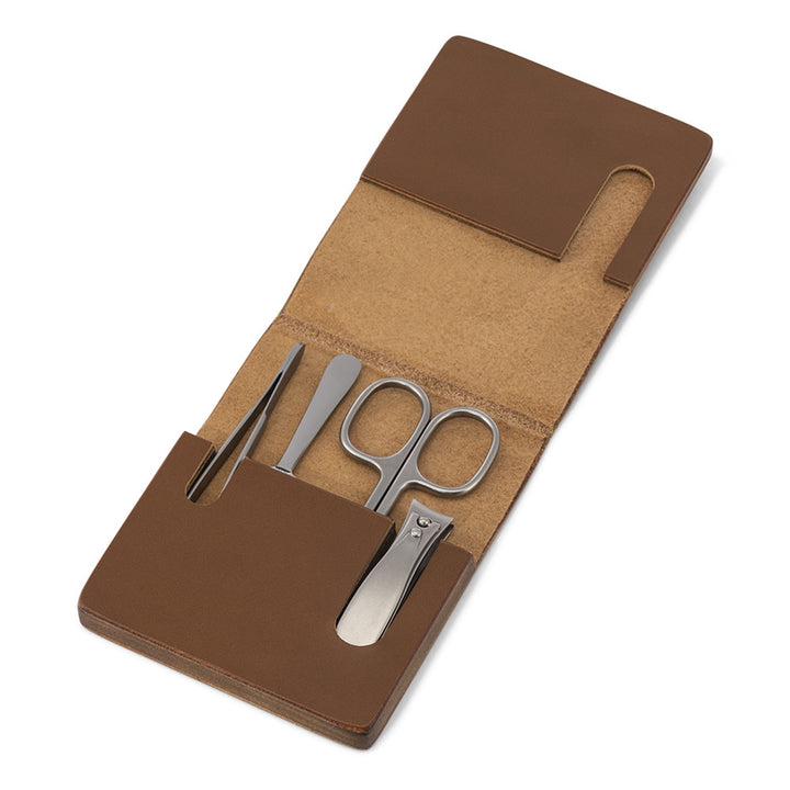 MÜHLE Travel Manicure Set in Cowhide Case