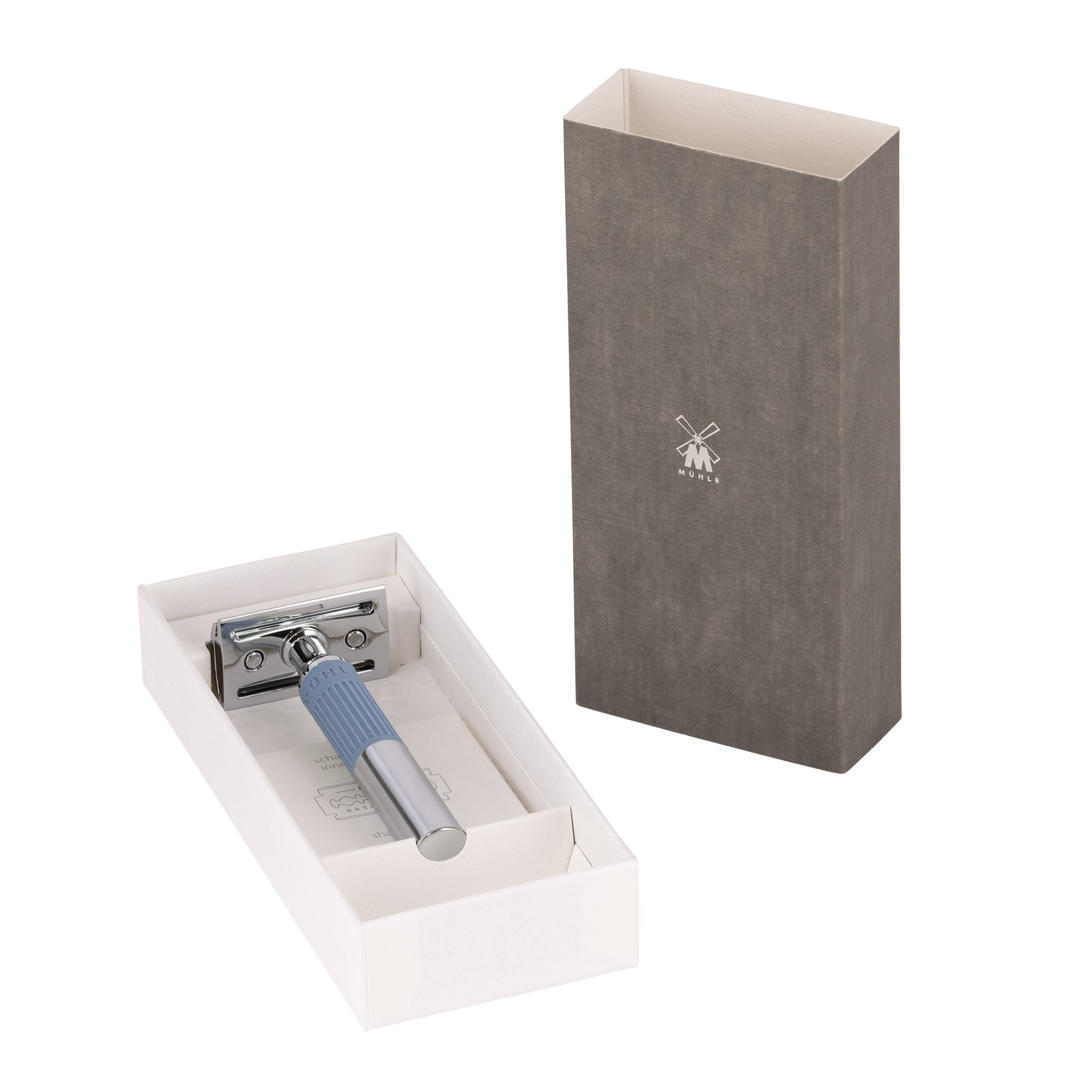 MÜHLE NEO Safety Razor, Closed Comb, Glacier Blue