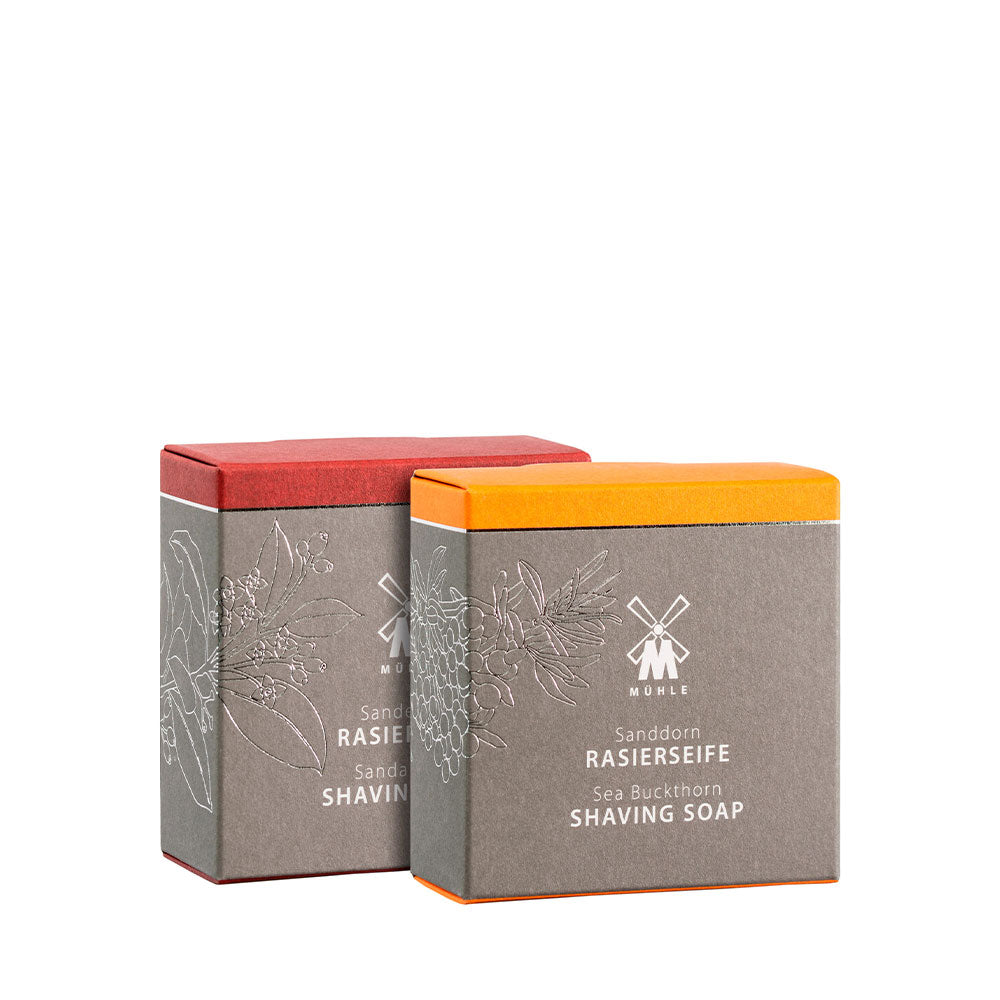 MÜHLE SHAVE CARE Shaving Soap Duo of Sandalwood and Sea Buckthorn