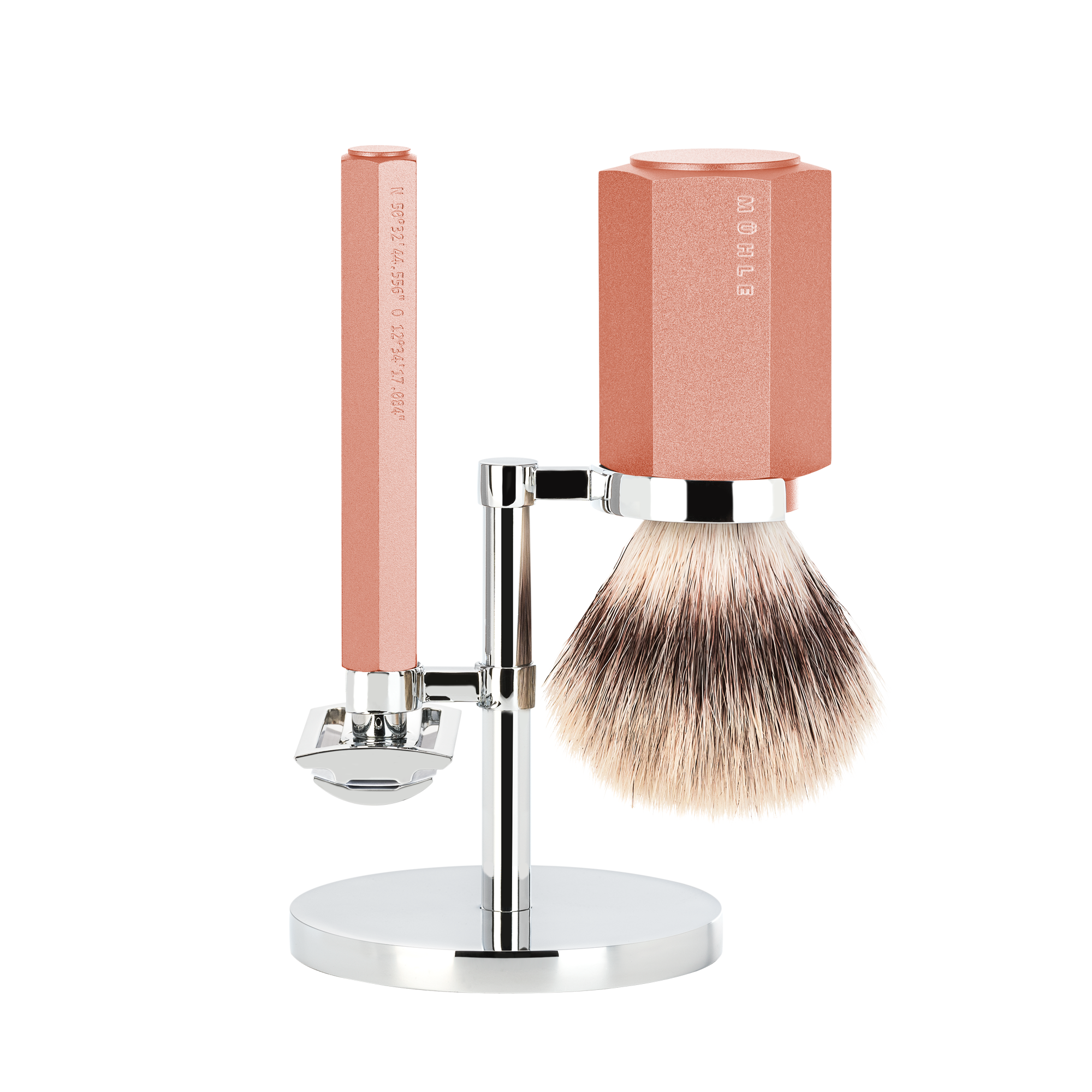 MÜHLE HEXAGON 3 Pc. Shaving Set, Silvertip Fibre® & Safety Razor, Sunrise