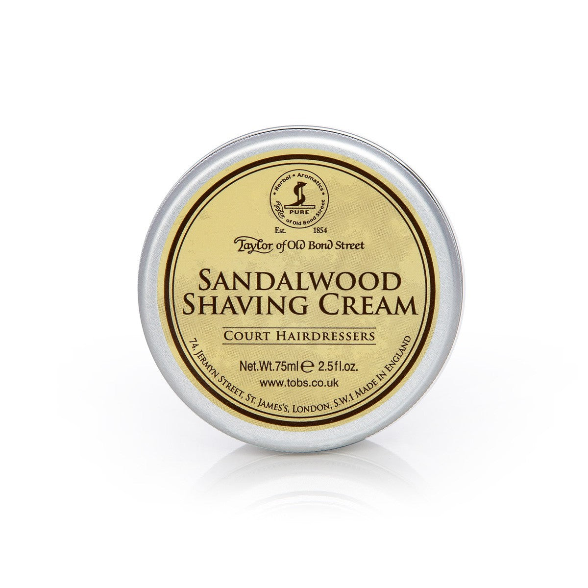Taylor of Old Bond Street Sandalwood Shaving Cream Bowl, 75 ml