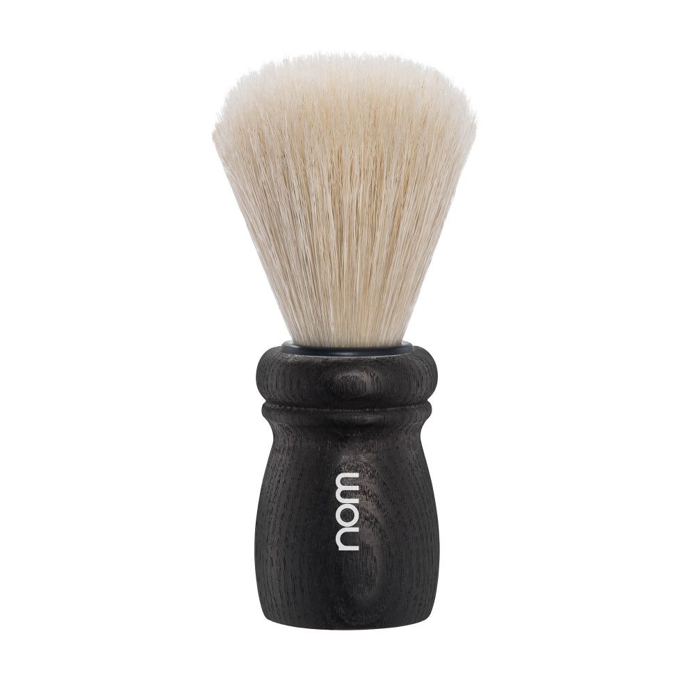 nom ALFRED Natural Bristle Shaving Brush in Black Ash