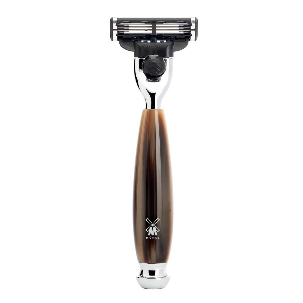 MÜHLE Vivo Brown Horn Mach-3 Razor