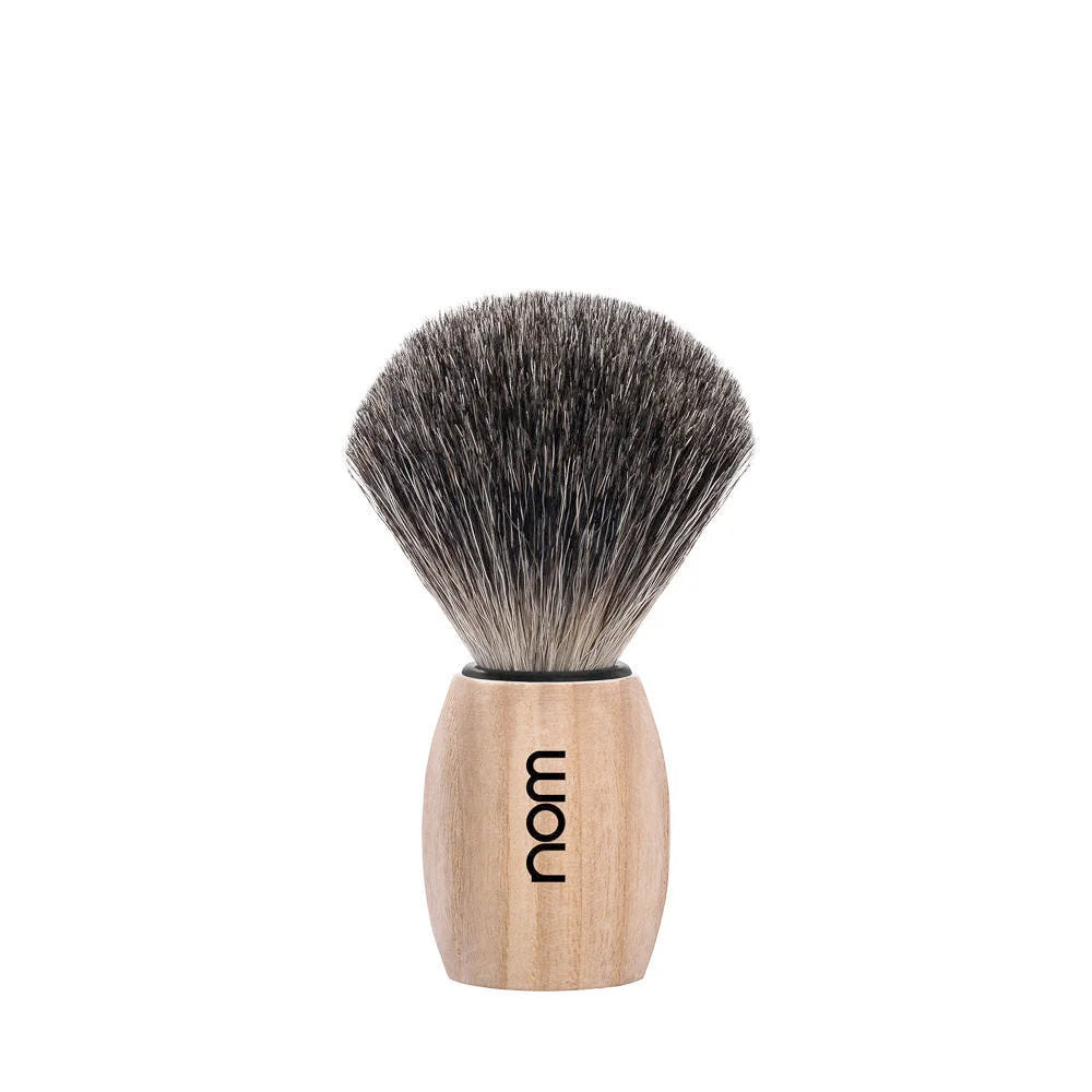 nom OLE Pure Badger Shaving Brush in Pure Ash