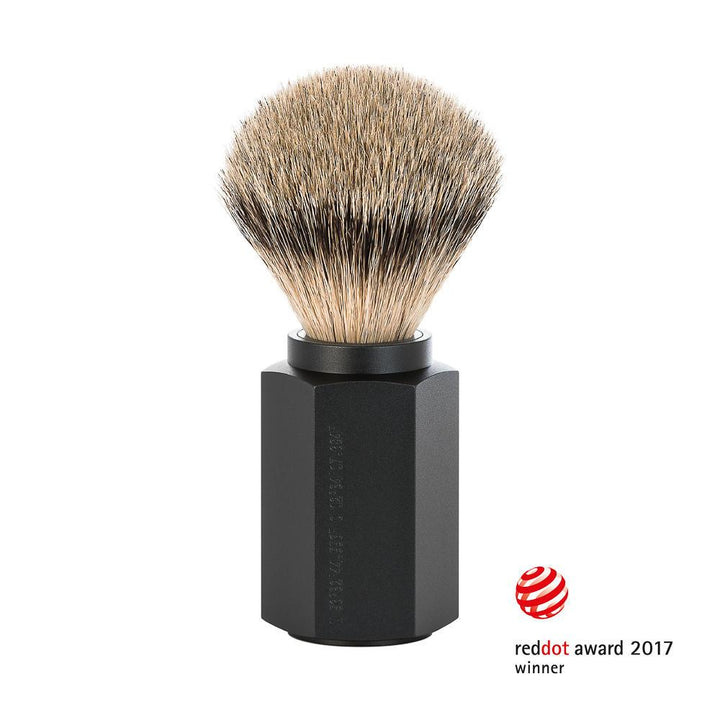MÜHLE Hexagon Graphite Silvertip Badger Shaving Brush