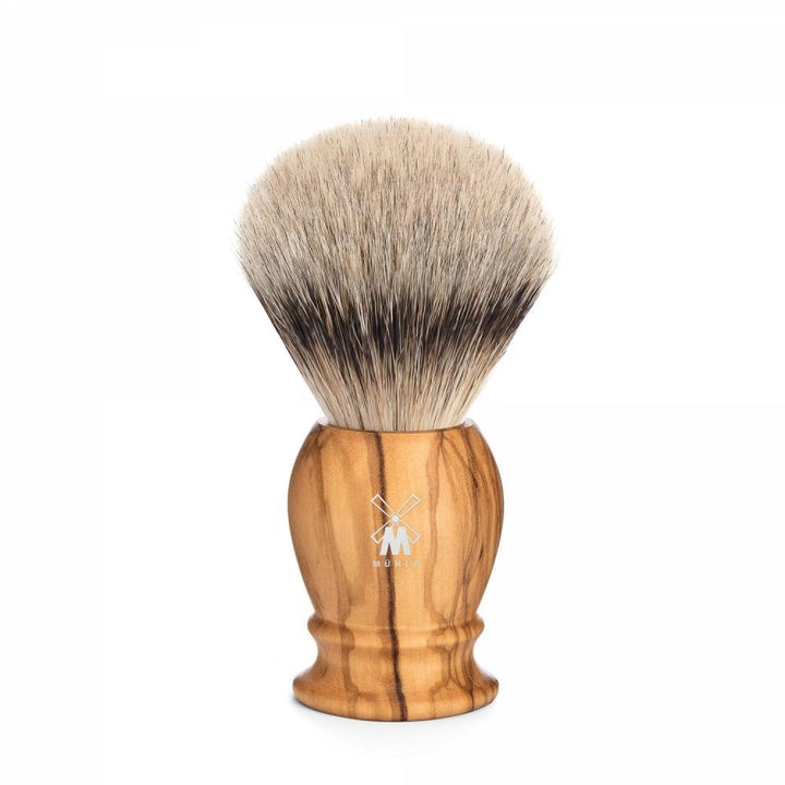 MÜHLE Classic Medium Olive Wood Silvertip Badger Shaving Brush