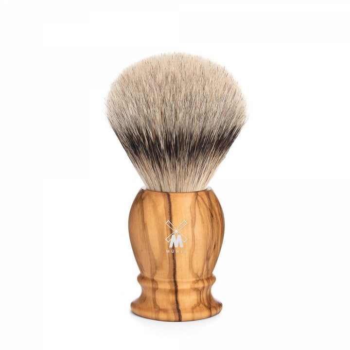 MÜHLE Classic Medium Olive Wood Silvertip Badger Shaving Brush