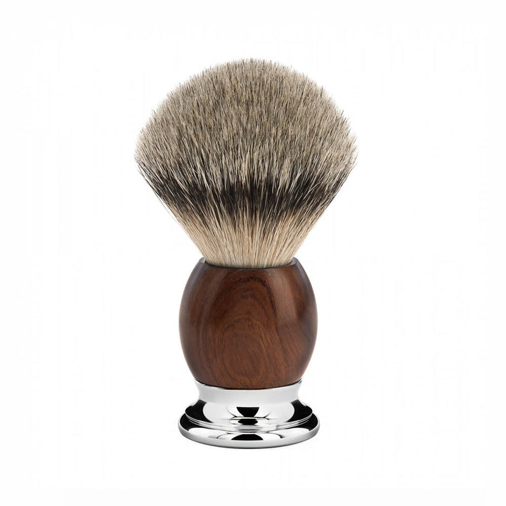 MÜHLE Sophist Ironwood & Chrome Silvertip Badger Shaving Brush