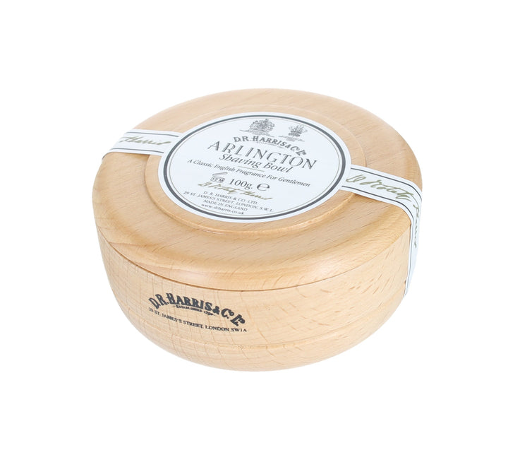 D.R. Harris Arlington Shaving Soap Bowl, Beechwood