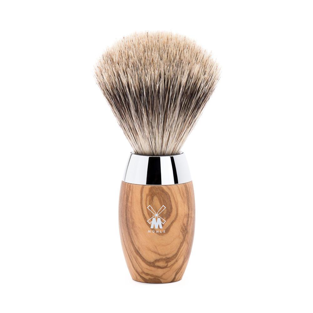 MÜHLE Kosmo Olive Wood Fine Badger Shaving Brush