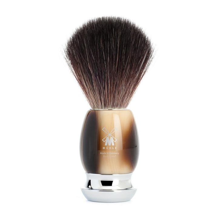 MÜHLE Vivo Brown Horn Black Fiber Shaving Brush