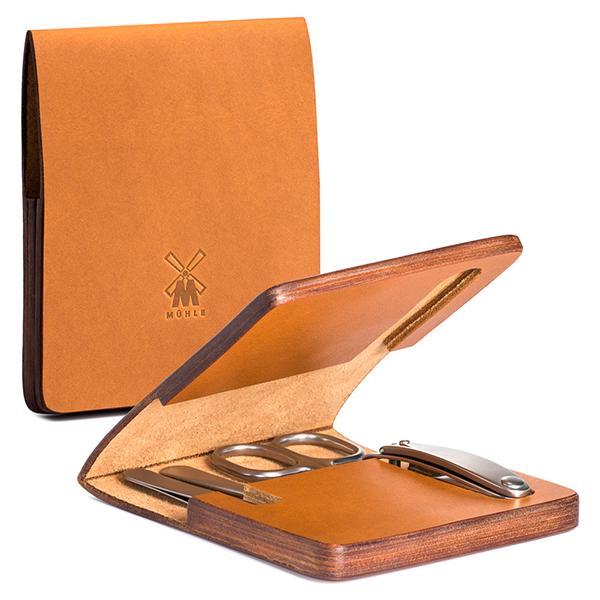 MÜHLE Travel Manicure Set in Cowhide Case