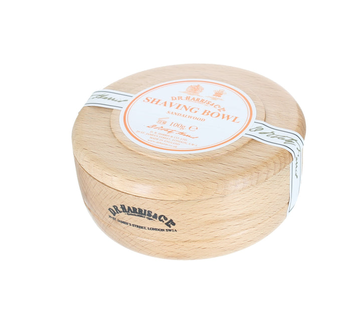D.R. Harris Sandalwood Shaving Bowl, Beechwood