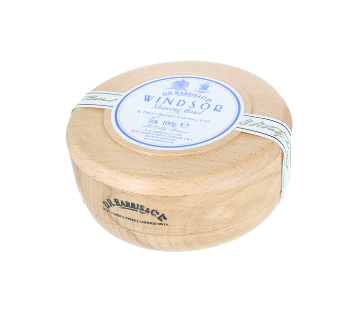 D.R. Harris Windsor Shaving Soap Bowl, Beechwood