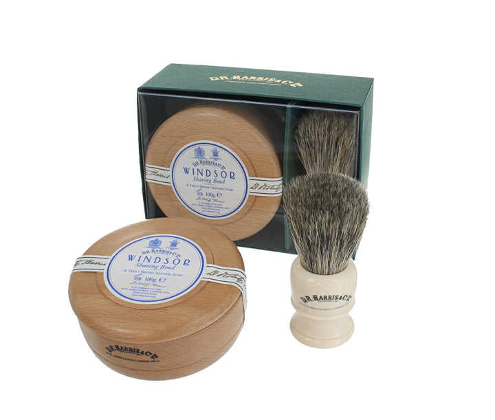 D.R. Harris Windsor Shaving Gift Set, Beechwood